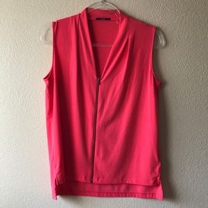 Bright peach blouse